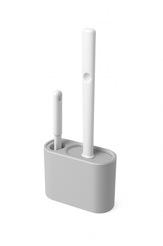 CleanGrip™ – Wall-Mounted Silicone Toilet Brush Set