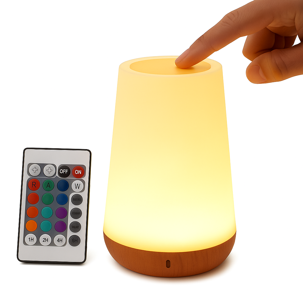 AuroraGlow™ – RGB Touch Night Lamp with Remote Control