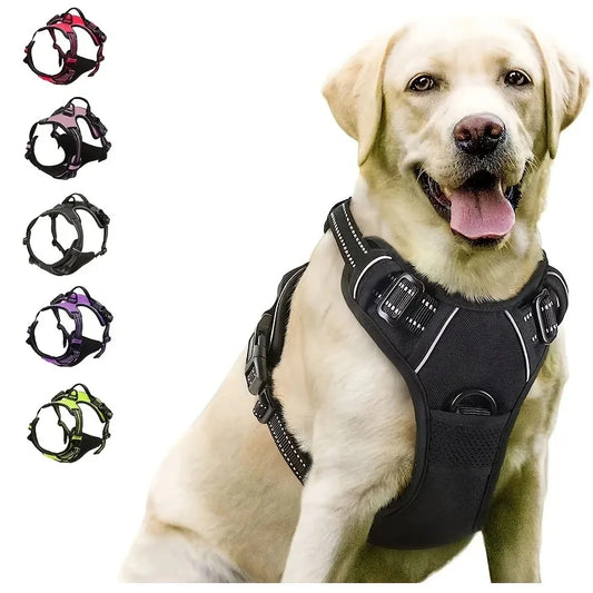 PawFit™ – Premium Leather Dog Harness & Leash Set