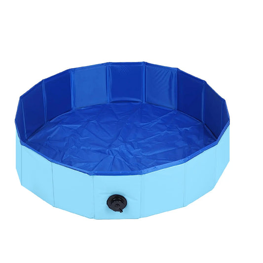 AquaPaws™ – Foldable Outdoor Dog Pool with Drain Valve