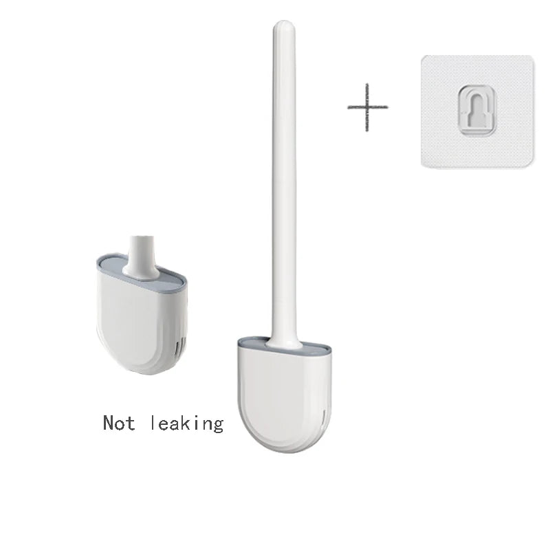 CleanGrip™ – Wall-Mounted Silicone Toilet Brush Set