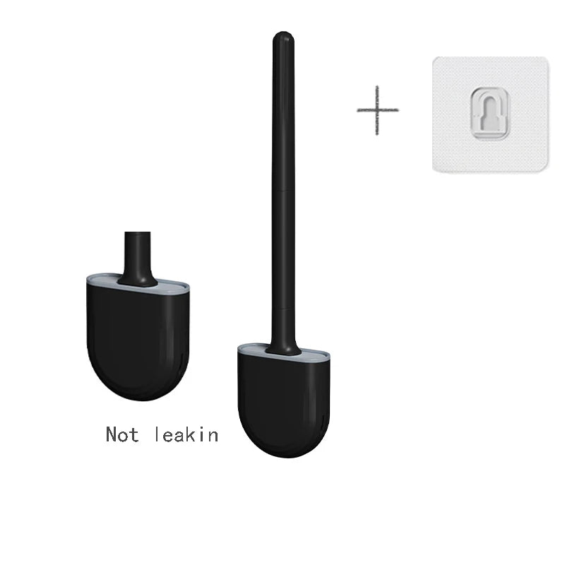 CleanGrip™ – Wall-Mounted Silicone Toilet Brush Set
